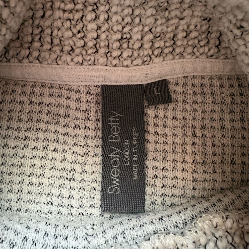 Sweaty Betty Restful Boucle Sweatshirt Textured Pullover Gray Womens Large EUC - Picture 2 of 5